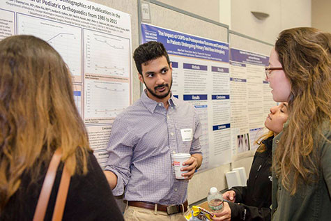 Student presenting